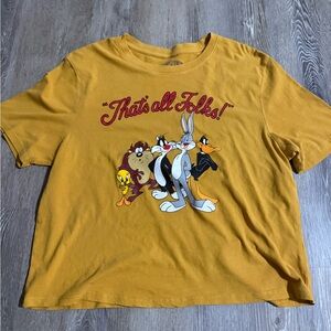 Warner Bros. Looney Tunes Crop T-Shirt - Mustard